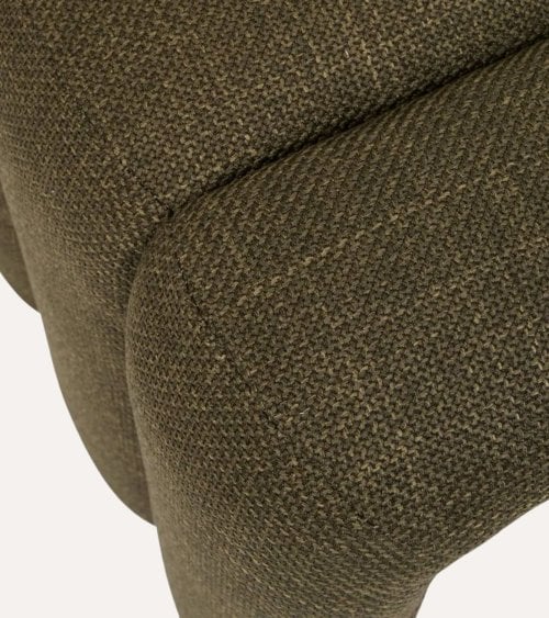 Puff Sisco de Tela y Madera Contrachapada