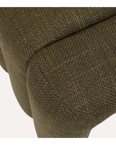 Puff Sisco de Tela y Madera Contrachapada