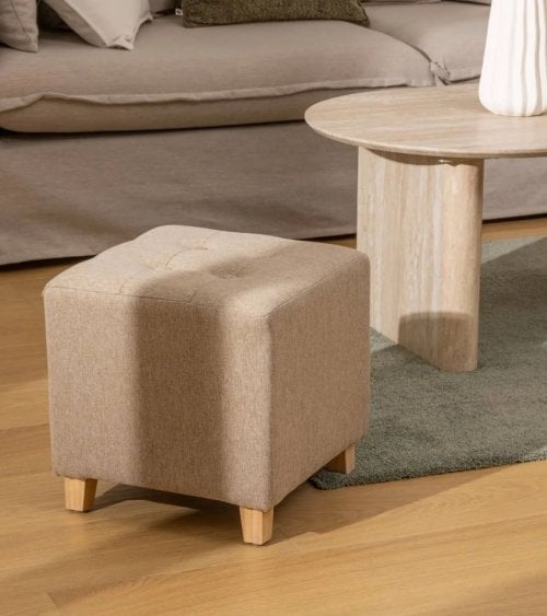 Puff Léandre Acolchado de Terciopelo