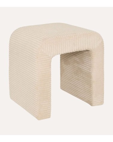 Puff Sevi Acanalado de Madera de Pino
