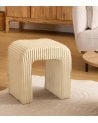 Puff Sevi Acanalado de Madera de Pino