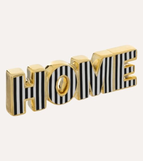 Figura Decorativa Home a Rayas de Cerámica