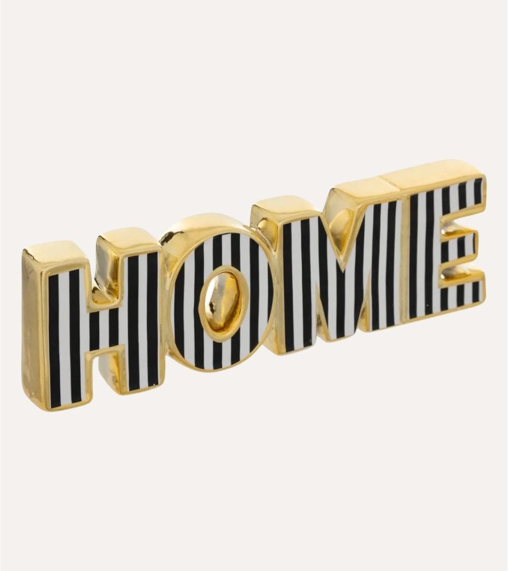 Figura Decorativa Home a Rayas de Cerámica