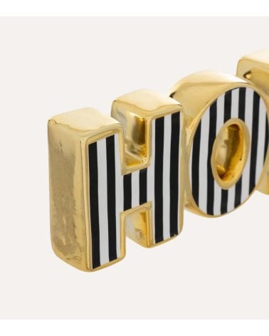 Figura Decorativa Home a Rayas de Cerámica