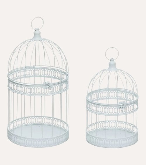 Set de Jaulas Decorativas de Metal
