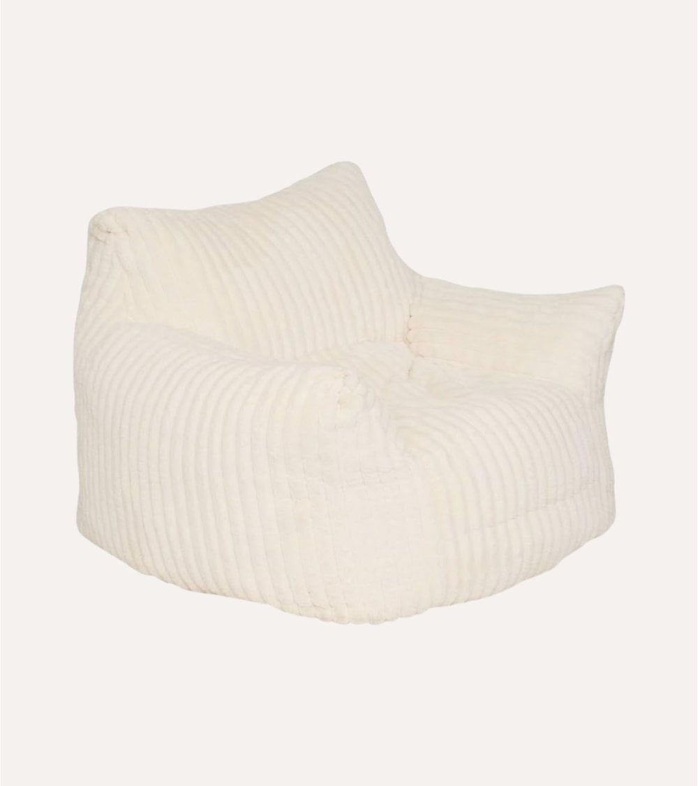 Sillón Muzi de Terciopelo Acanalado de Plástico