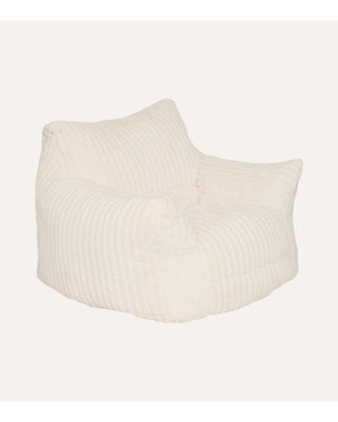 Sillón Muzi de Terciopelo Acanalado de Plástico