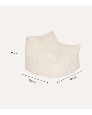 Sillón Muzi de Terciopelo Acanalado de Plástico