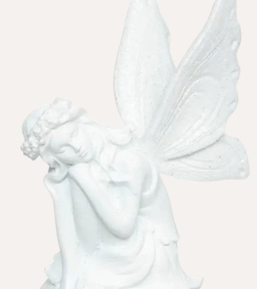 Figura Decorativa Hada Sentada de Poliresina