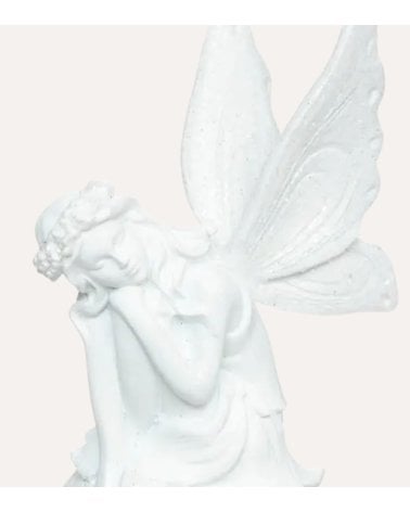 Figura Decorativa Hada Sentada de Poliresina