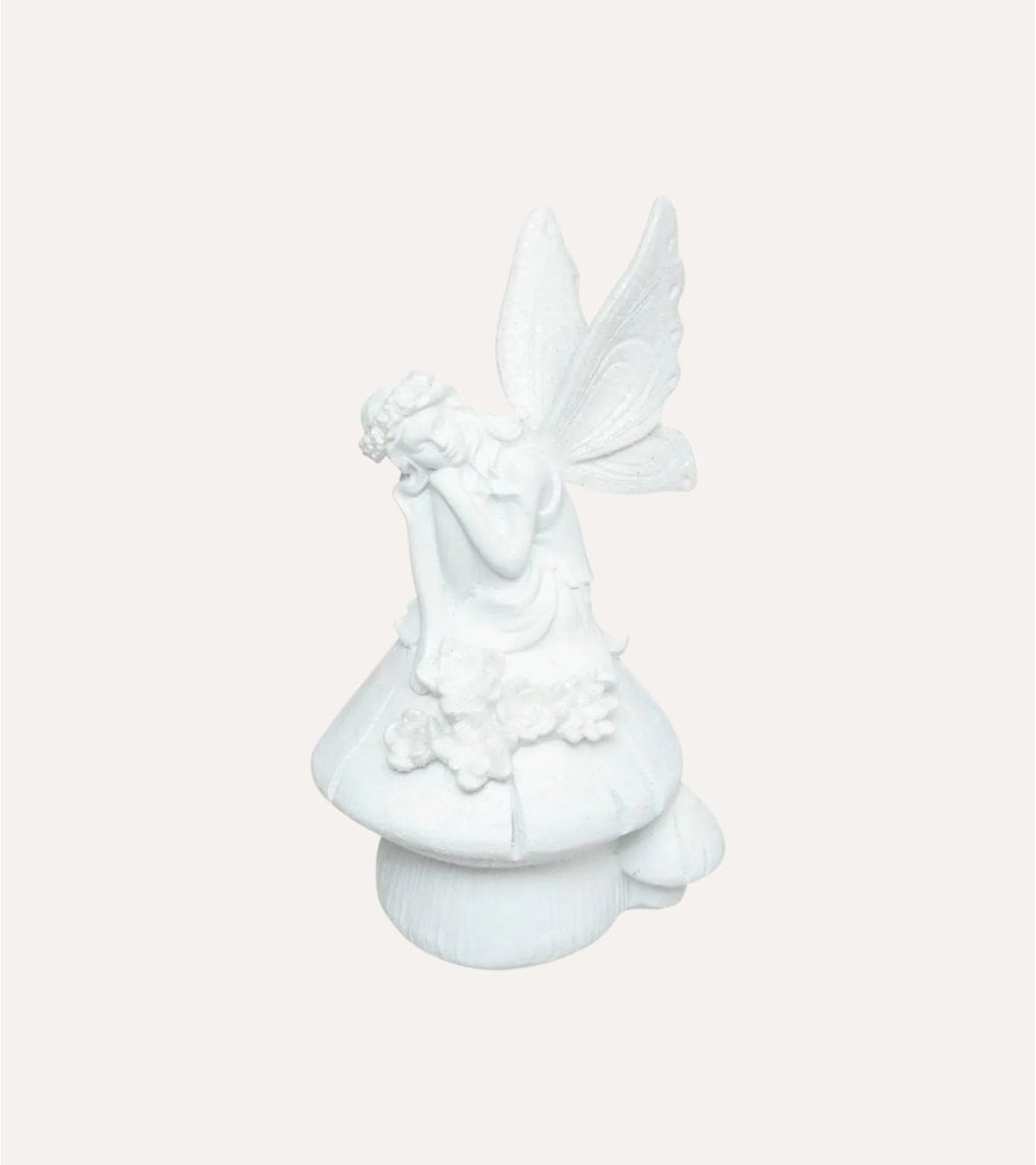Figura Decorativa Hada Sentada de Poliresina