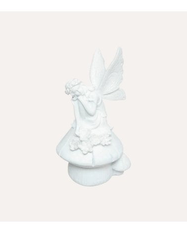Figura Decorativa Hada Sentada de Poliresina