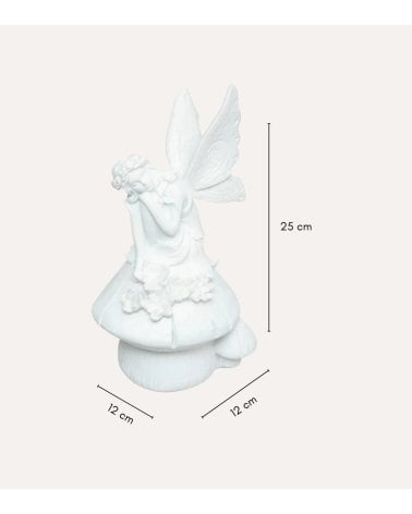 Figura Decorativa Hada Sentada de Poliresina