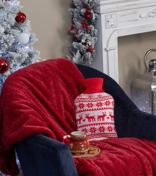 Bolsa de Agua con Estampado Navideño