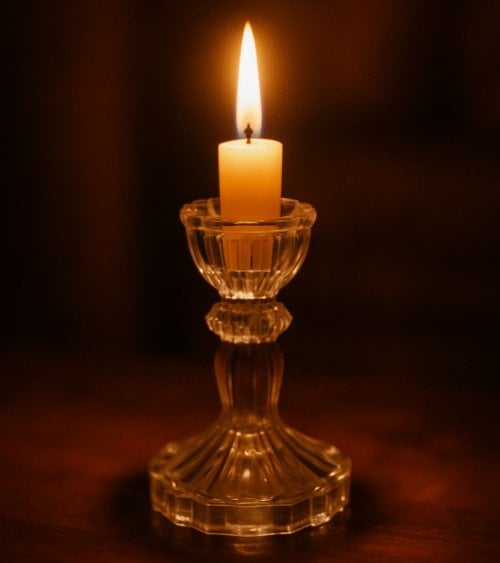 Candelabro con Diseño Vintage de Vidrio