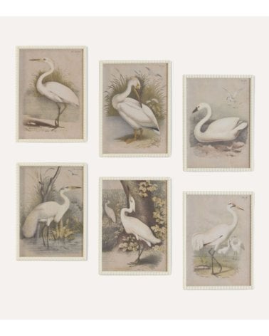 Cuadro Impreso Garza de Madera de Abeto