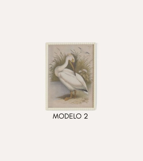 Cuadro Impreso Garza de Madera de Abeto