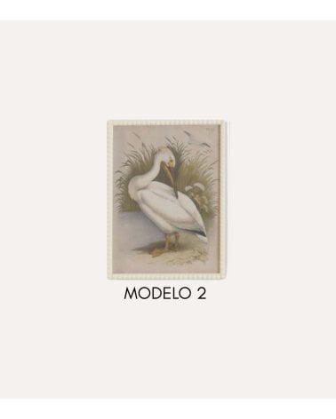 Cuadro Impreso Garza de Madera de Abeto