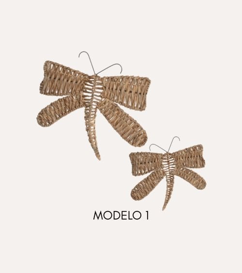 Decoración de Pared Infantil Mariposa de Fibra de Jacinto