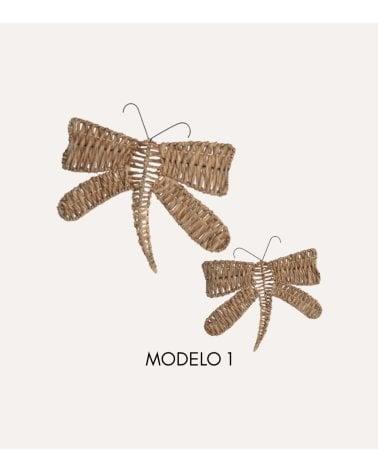 Decoración de Pared Infantil Mariposa de Fibra de Jacinto