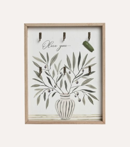 Cuelga Llaves Olivero con 6 Gancho de MDF