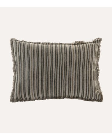 Cojín Rectangular Terra A Rayas de Lino