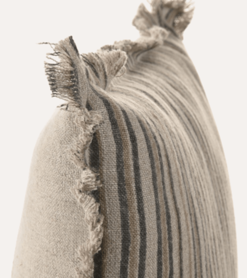 Cojín Rectangular Terra A Rayas de Lino