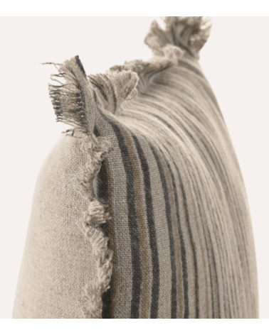 Cojín Rectangular Terra A Rayas de Lino