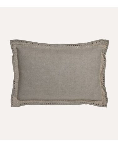Cojín Rectangular Borde con Costuras de Lino