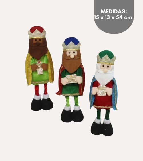 Figura de Rey Mago de Pie de Tela