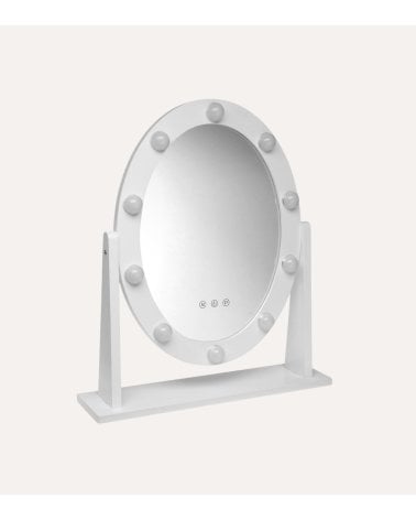 Espejo LED Oval Glam con Soporte
