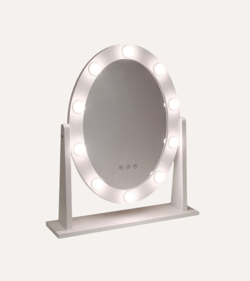 Espejo LED Oval Glam con Soporte