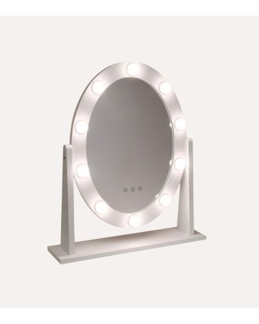 Espejo LED Oval Glam con Soporte
