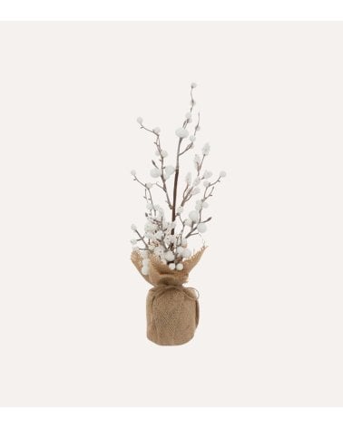 Bayas Decorativas en Maceta de Yute