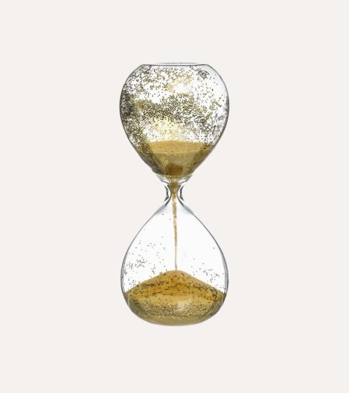 Reloj de Arena Brillante de Vidrio