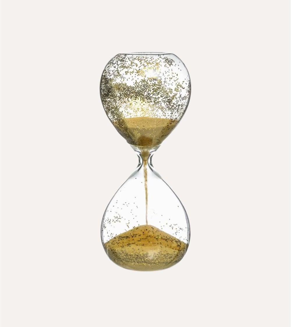 Reloj de Arena Brillante de Vidrio