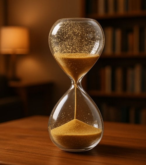 Reloj de Arena Brillante de Vidrio