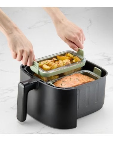Set de 2 Cesta para Freidora de Aire de Vidrio
