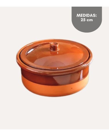 Cazuela con Tapa de Barro para Cocina Tradicional