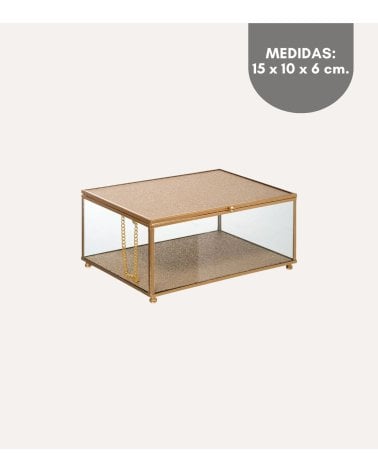 Caja de Joyeria Brillante de Vidrio