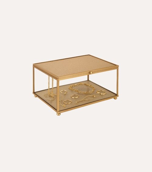 Caja de Joyeria Brillante de Vidrio