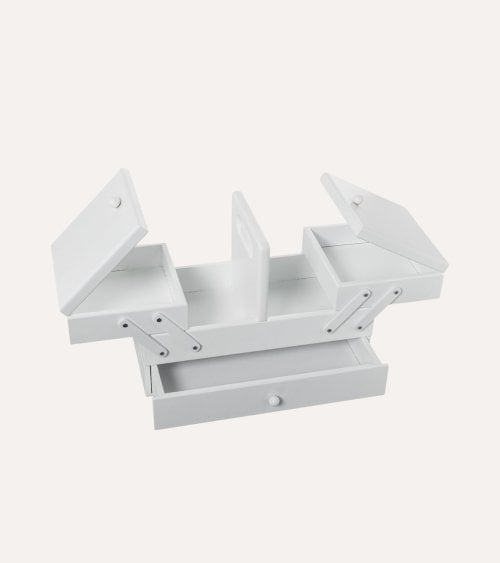 Caja Costurero con Cajón de Madera