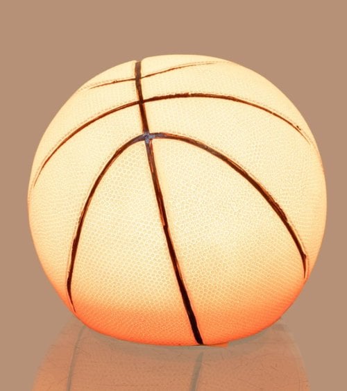 Lámpara de Mesa LED Infantil de Balón de Baloncesto de Poliresina