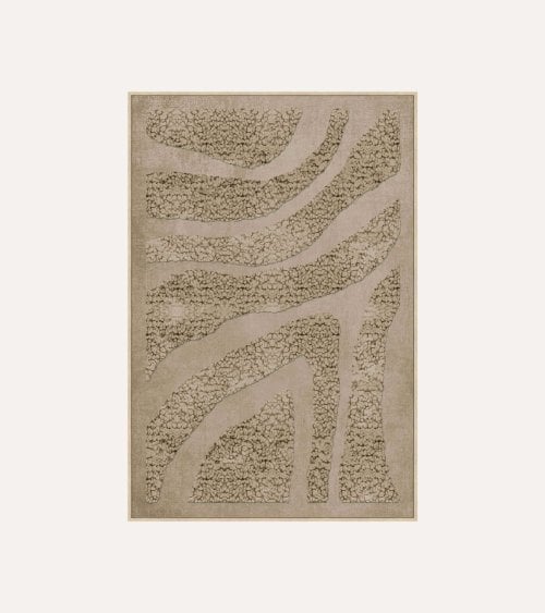 Cuadro Lienzo Abstracto de Rayas de Borreguillo