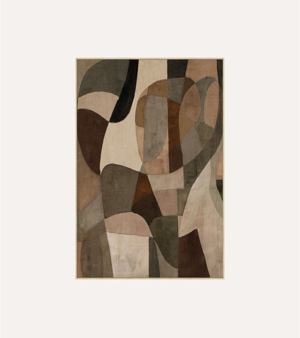 Cuadro Lienzo Abstracto de Formas Terra de Madera