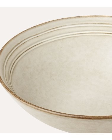 Ensaladera Irregular con Acabado Rústico de Gres