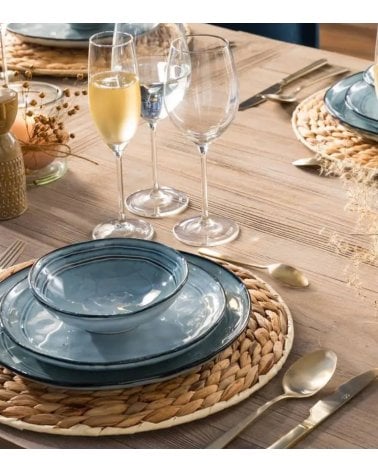 Ensaladera Irregular con Acabado Rústico de Gres