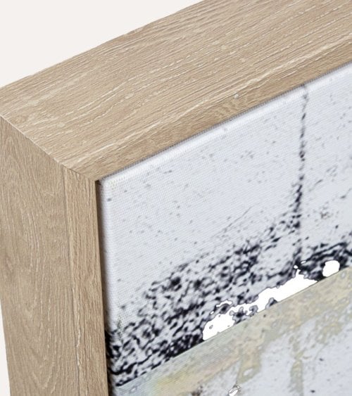 Cuadro Lienzo Abstracto de Detalles Fluidos de Madera