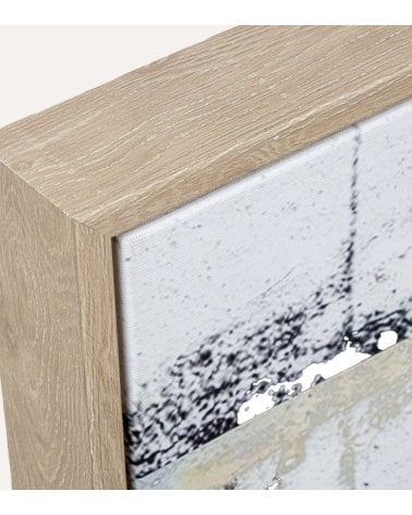 Cuadro Lienzo Abstracto de Detalles Fluidos de Madera