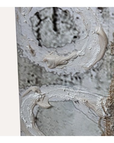 Cuadro Lienzo Abstracto de Detalles Fluidos de Madera